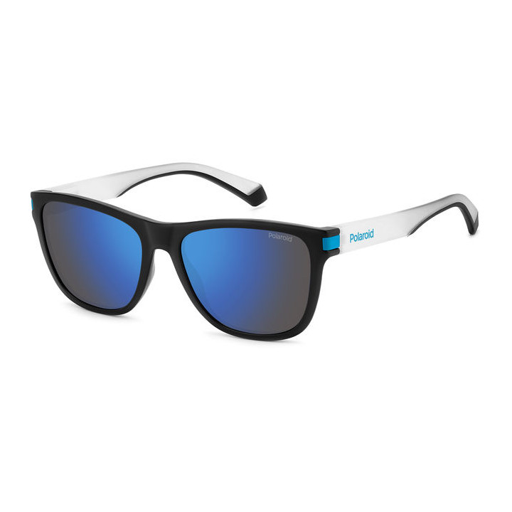 Lunettes de soleil Polaroid PLD 2138/S Matte Black Blue / verres Blue Mirror Polarized (0VK-5X)