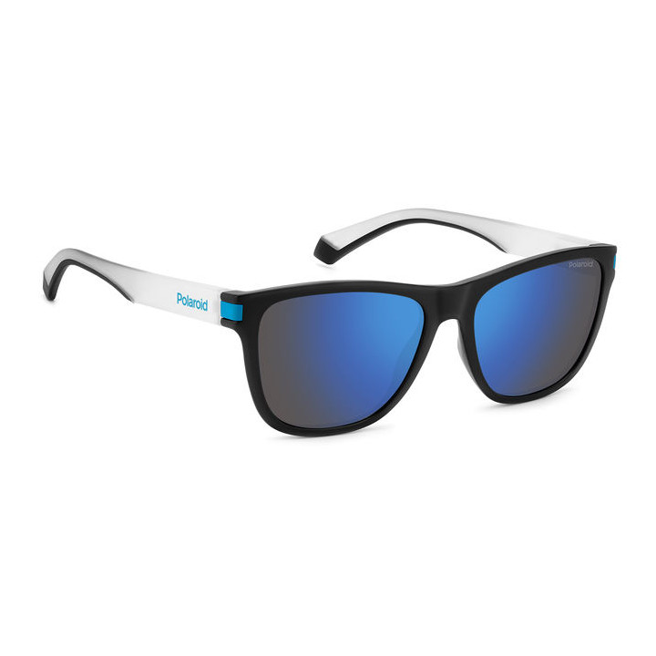 Lunettes de soleil Polaroid PLD 2138/S Matte Black Blue / verres Blue Mirror Polarized (0VK-5X)