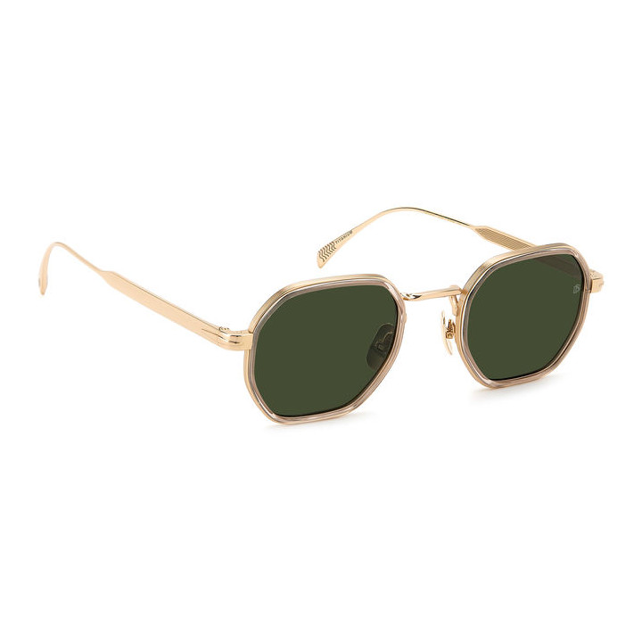 Lunettes de soleil David Beckham DB 1097/S Gold Mud / verres Green (763-QT)