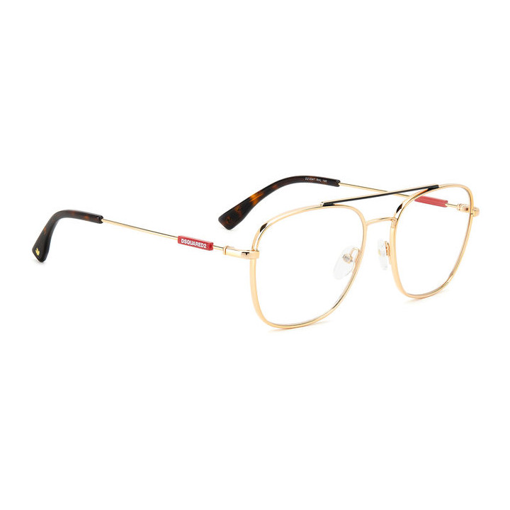 Lunettes de vue Dsquared2 D2 0047 Gold Black 2 (RHL)