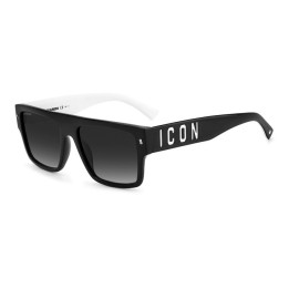 Lunettes de soleil Dsquared2 ICON 0003/S Black White / verres Dark Grey Shaded (80S-9O)