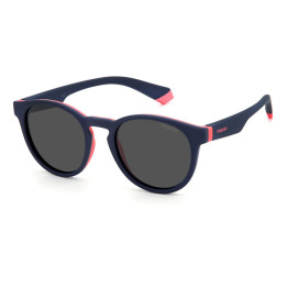 Lunettes de soleil Polaroid Kids PLD 8048/S Blue Pink / verres Grey Polarized (BR0-M9)