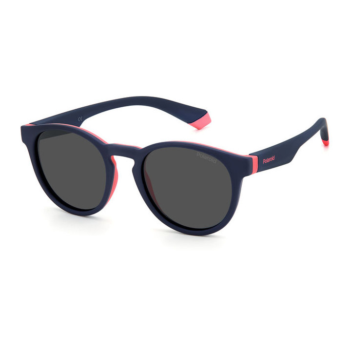 Lunettes de soleil Polaroid Kids PLD 8048/S Blue Pink / verres Grey Polarized (BR0-M9)