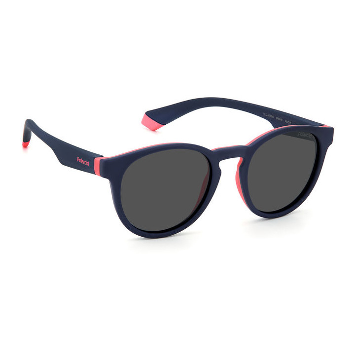 Lunettes de soleil Polaroid Kids PLD 8048/S Blue Pink / verres Grey Polarized (BR0-M9)