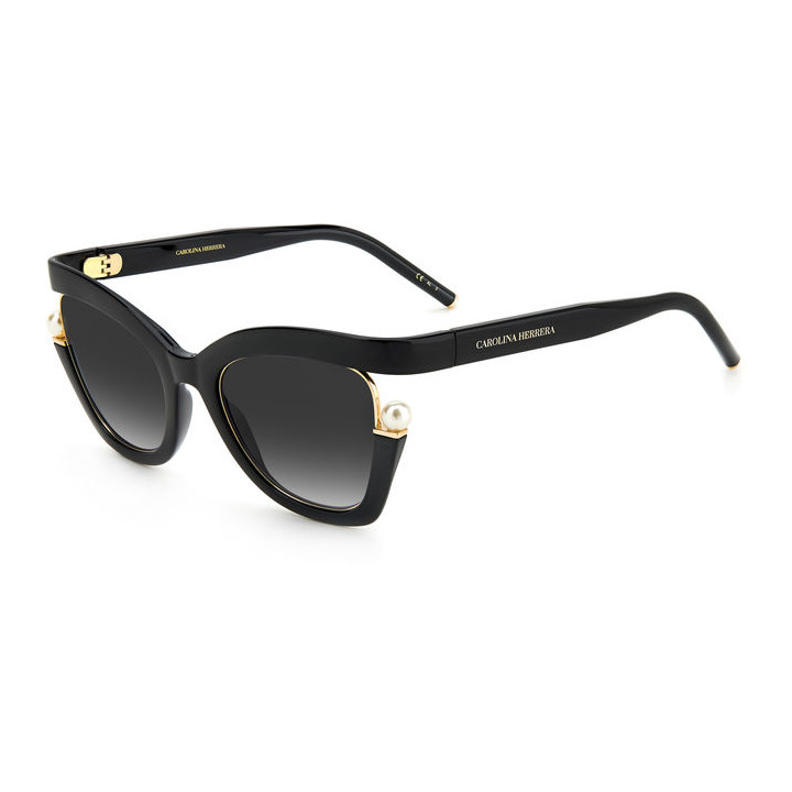 Lunettes de soleil Carolina Herrera CH 0002/S Black / verres Dark Grey Shaded (807-9O)