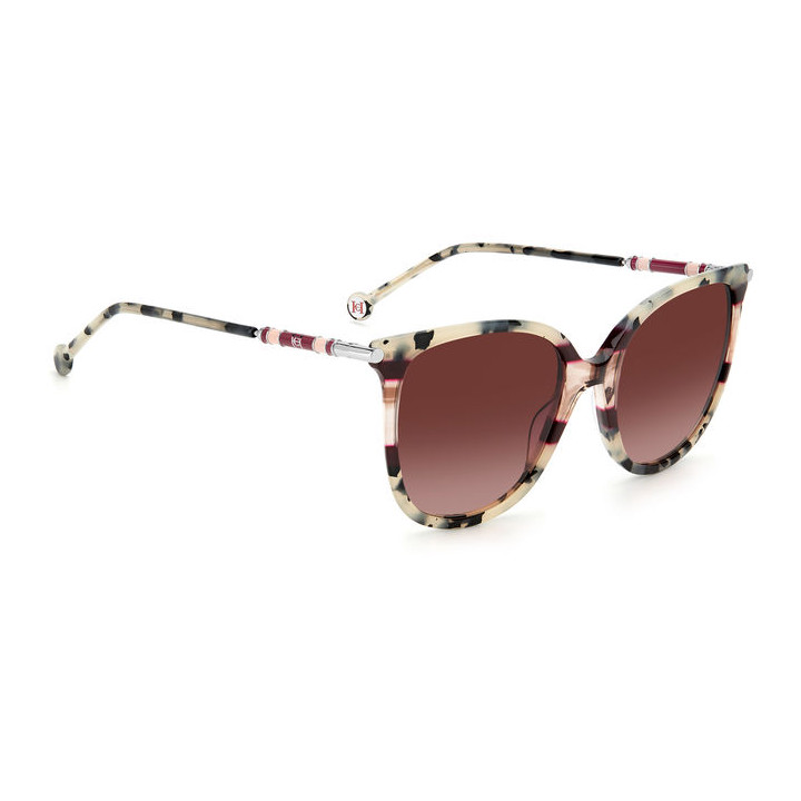 Lunettes de soleil Carolina Herrera CH 0023/S Havana Nude / verres Pink Doubleshade (ONS-3X)
