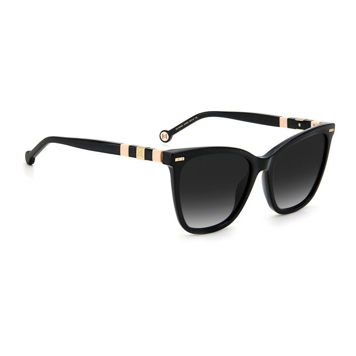 Lunettes de soleil Carolina Herrera CH 0044/S Black Pink / verres Dark Grey Shaded (3H2-9O)