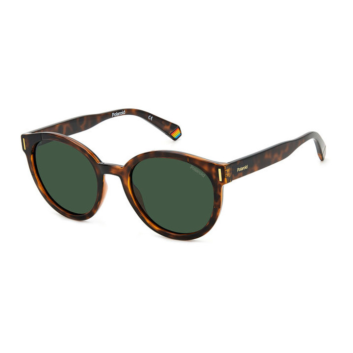 Lunettes de soleil Polaroid PLD 6185/S Havana / verres Green Polarized (086-UC)