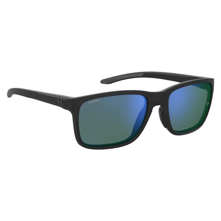 Lunettes de soleil Under Armour UA 0005/S Black Grey / verres Green Multilayer Oleophobic (08A-V8)