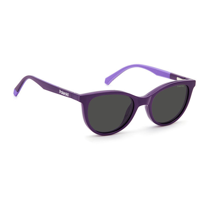 Lunettes de vue avec clip solaire Polaroid Kids PLD 8051/CS Lilac / verres Grey Polarized (789-M9)
