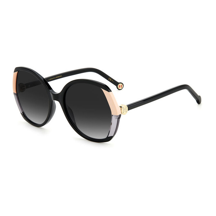 Lunettes de soleil Carolina Herrera CH 0051/S Black Nude / verres Dark Grey Shaded (KDX-9O)