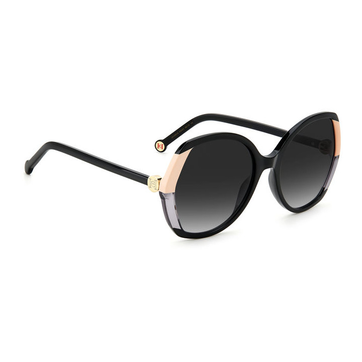 Lunettes de soleil Carolina Herrera CH 0051/S Black Nude / verres Dark Grey Shaded (KDX-9O)