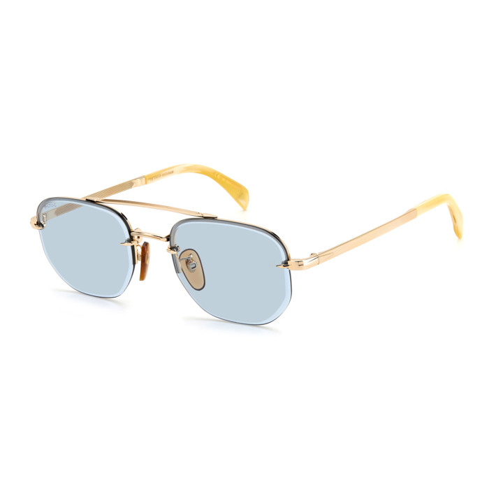 Lunettes de soleil David Beckham DB 1078/S Gold Beige Horn / verres Azure Photocromatic (IDA-QZ)