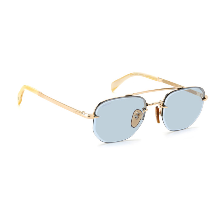 Lunettes de soleil David Beckham DB 1078/S Gold Beige Horn / verres Azure Photocromatic (IDA-QZ)