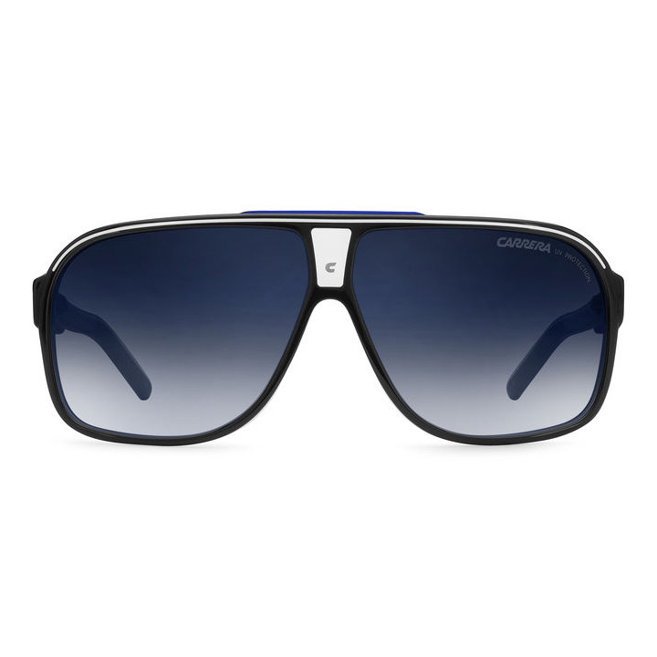 Lunettes de soleil Carrera GRAND PRIX 2 Blackcrystal Blackwhiteblue / verres Dk Blue Shaded (T5C-08)