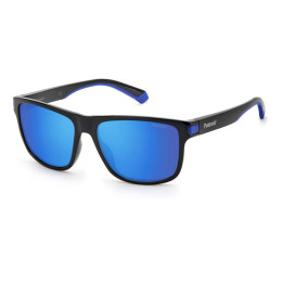 Lunettes de soleil Polaroid PLD 2123/S Black Blue / verres Blue Mirror Polarized (D51-5X)