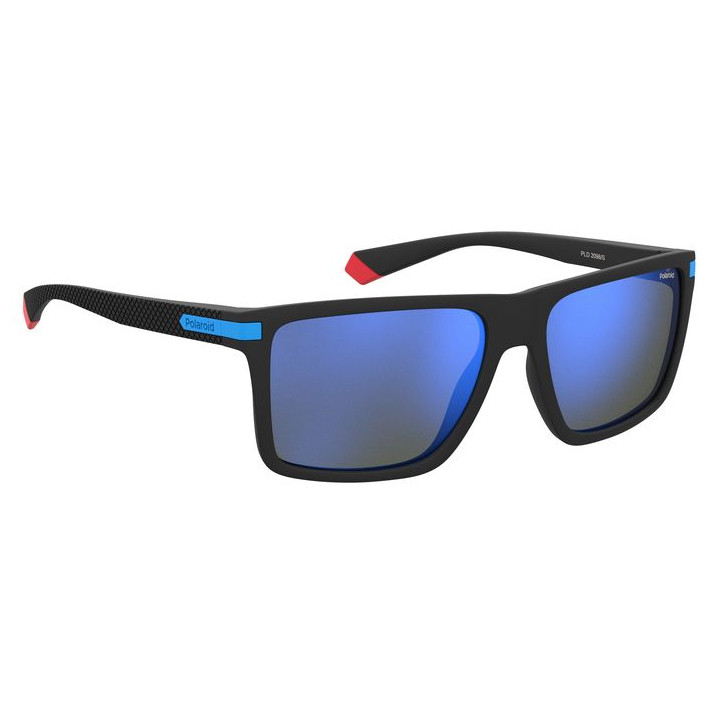 Lunettes de soleil Polaroid PLD 2098/S Black Blue / verres Blue Mirror Polarized (D51-5X)