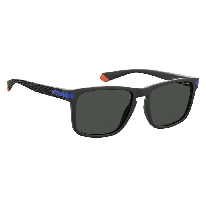 Lunettes de soleil Polaroid PLD 2088/S Matte Black Blue / verres Grey Polarized (0VK-M9)