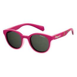 Lunettes de soleil Polaroid Kids PLD 8036/S Fuchsia / verres Grey Polarized (MU1-M9)