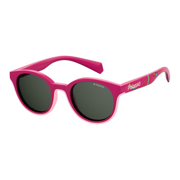 Lunettes de soleil Polaroid Kids PLD 8036/S Fuchsia / verres Grey Polarized (MU1-M9)
