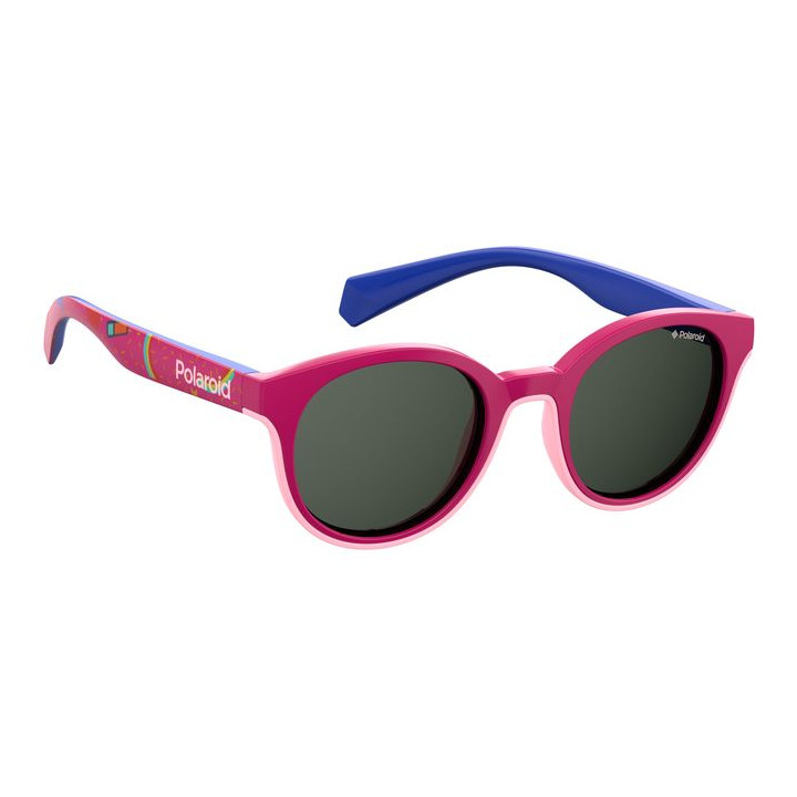 Lunettes de soleil Polaroid Kids PLD 8036/S Fuchsia / verres Grey Polarized (MU1-M9)