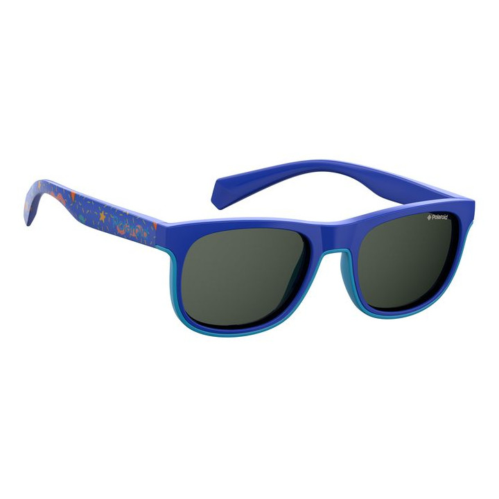 Lunettes de soleil Polaroid Kids PLD 8035/S Blue / verres Grey Polarized (PJP-M9)