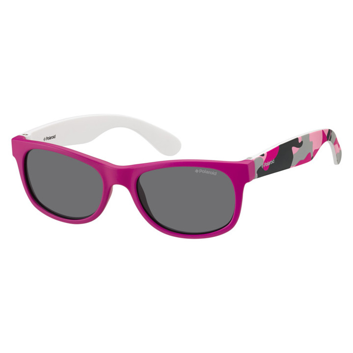 Lunettes de soleil Polaroid Kids P0300 Pink Camuflage Fuchsia / verres Grey Polarized (TCS-Y2)