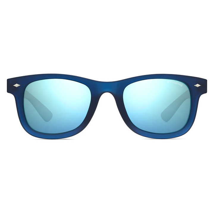 Lunettes de soleil Polaroid Kids PLD 8009/N Blue Transparent / verres Grey Blue Multilayer Polarized (UJO-JY)
