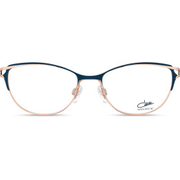 Cazal 1300 004 bleu pétrole-rosé or - vue de face