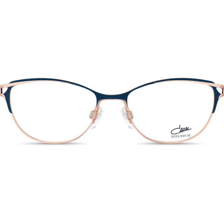 Cazal 1300 004 bleu pétrole-rosé or - vue de face