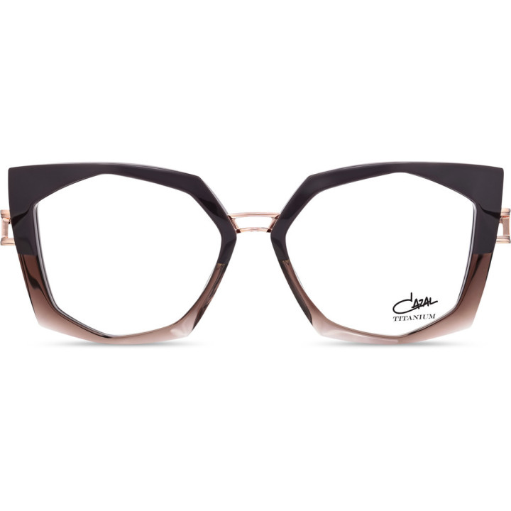 Cazal 5014 002 aubergine-rosé or - vue de face