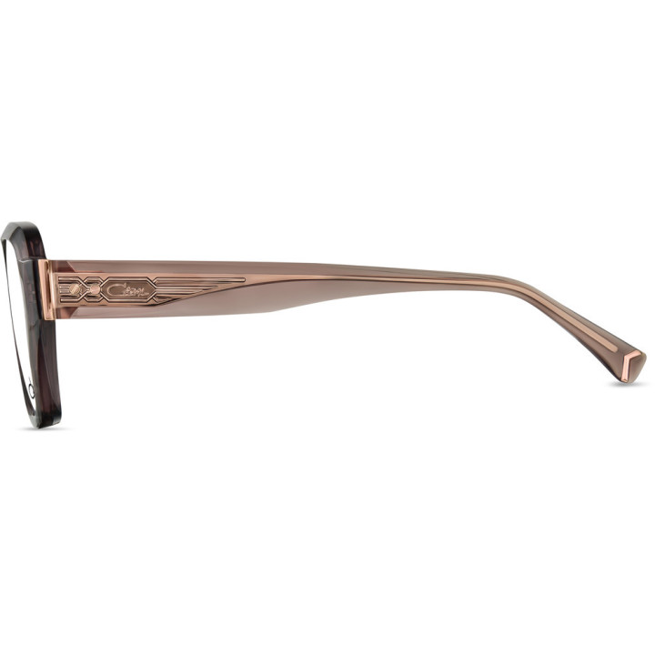 Cazal 5023 002 aubergine-rosé or - vue de profil