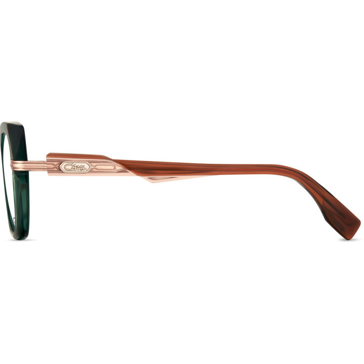 Cazal 5028 003 vert foncé-rosé or - vue de profil