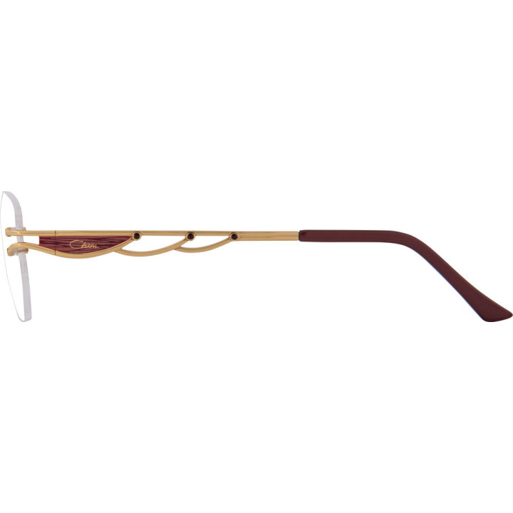 Cazal 1270 002 rouge-or - vue de profil