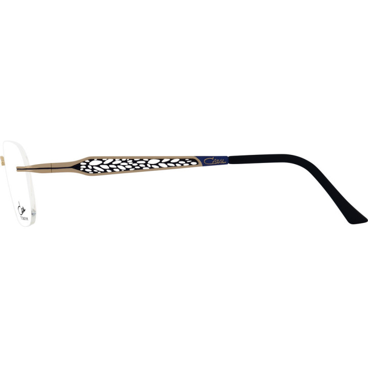 Cazal 1284 001 bleu nuit-or - vue de profil