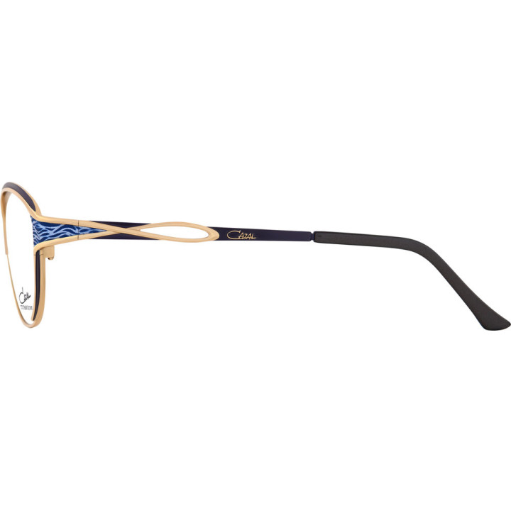 Cazal 1282 001 bleu marine-or - vue de profil