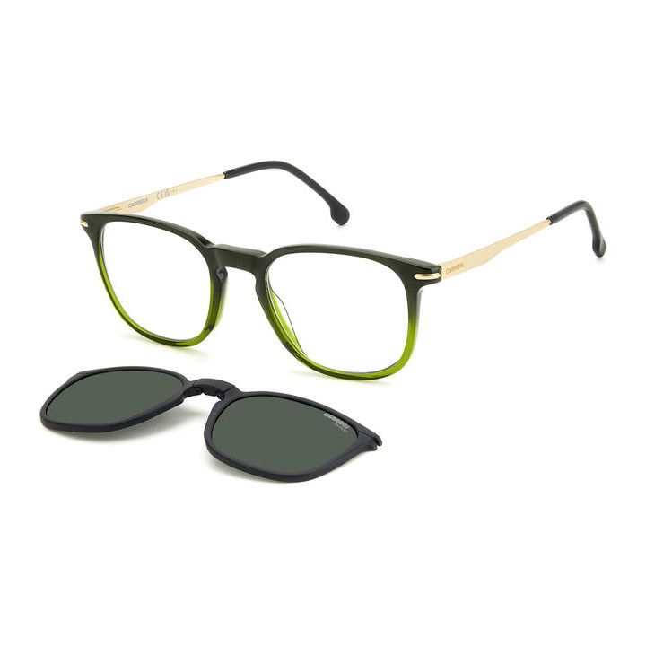 Lunettes de vue avec clip solaire Carrera CA 332/CS Olive / verres Green Polarized (4C3-UC)