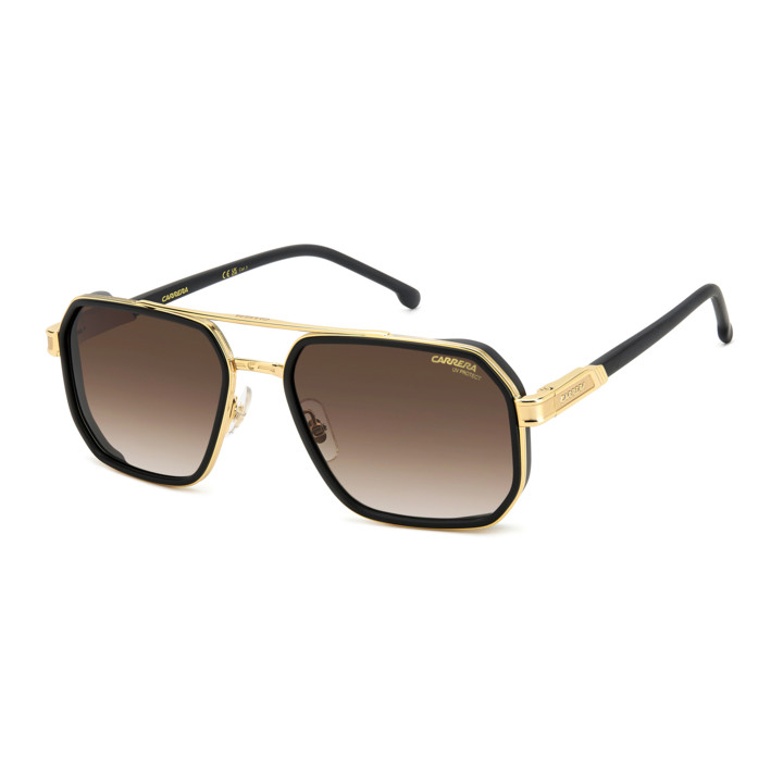 Lunettes de soleil Carrera 1069/S Matte Black Gold / verres Black Brown Green Antireflex (I46-86)
