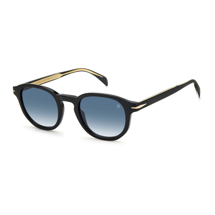 Lunettes de soleil David Beckham DB 1007/S Black / verres Dk Blue Shaded (807-08)