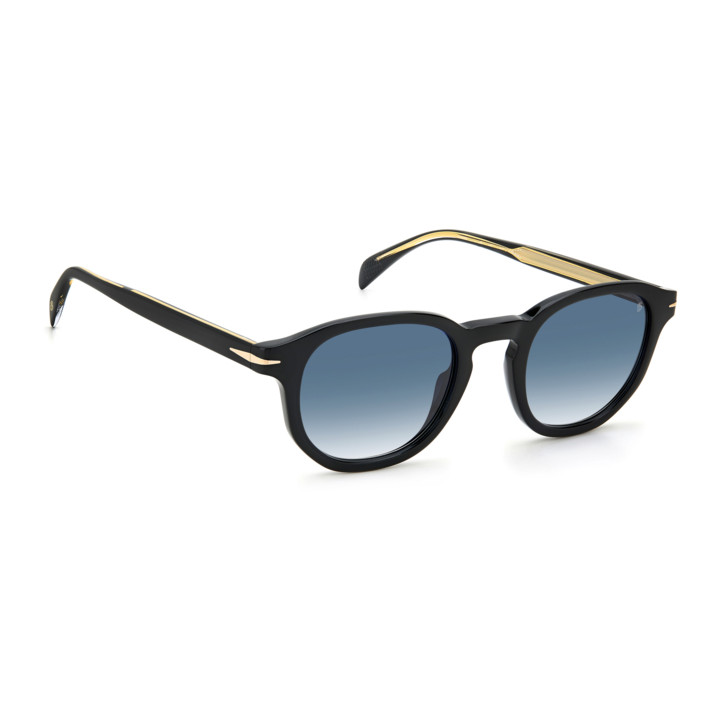 Lunettes de soleil David Beckham DB 1007/S Black / verres Dk Blue Shaded (807-08)