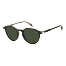 Lunettes de soleil David Beckham DB 1217/S Striped Black Beige / verres Green Lightgreen Antireflex (PPO-O7)