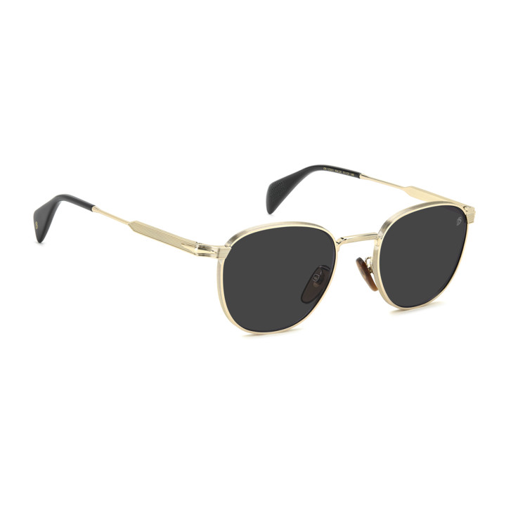 Lunettes de soleil David Beckham DB 1228/S Gold Black 2 / verres Grey Antireflex (RHL-2K)