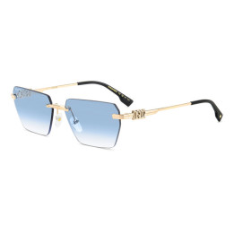 Lunettes de soleil Dsquared2 D2 0102/S Gold Blue / verres Azure Shaded (LKS-ST)