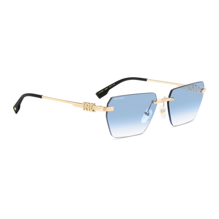 Lunettes de soleil Dsquared2 D2 0102/S Gold Blue / verres Azure Shaded (LKS-ST)