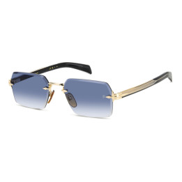 Lunettes de soleil David Beckham DB 7109/S Gold Black 2 / verres Dk Blue Shaded (RHL-08)
