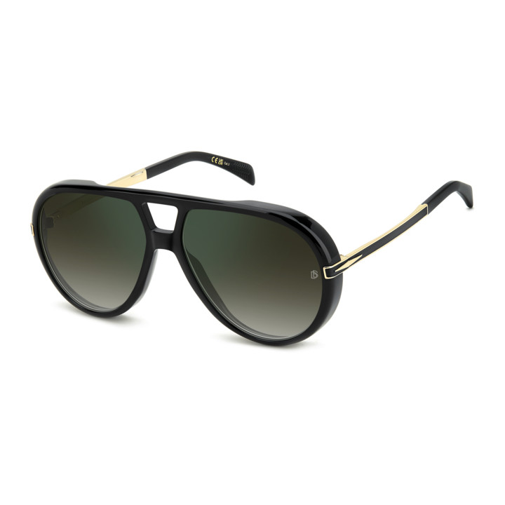 Lunettes de soleil David Beckham DB 99/VOYAGER Black Gold / verres Green Shaded Green Mirror (2M2-CS)