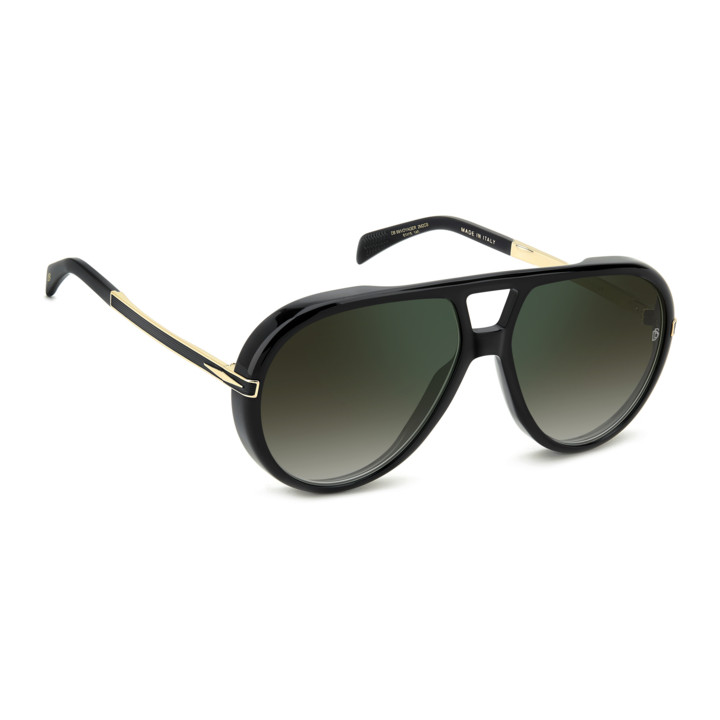 Lunettes de soleil David Beckham DB 99/VOYAGER Black Gold / verres Green Shaded Green Mirror (2M2-CS)