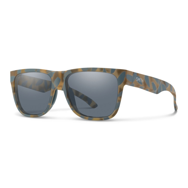 Lunettes de soleil Smith LOWDOWN 2/S Matte Blue Havana / verres Grey Polarized High Contrast (U1F-E3)