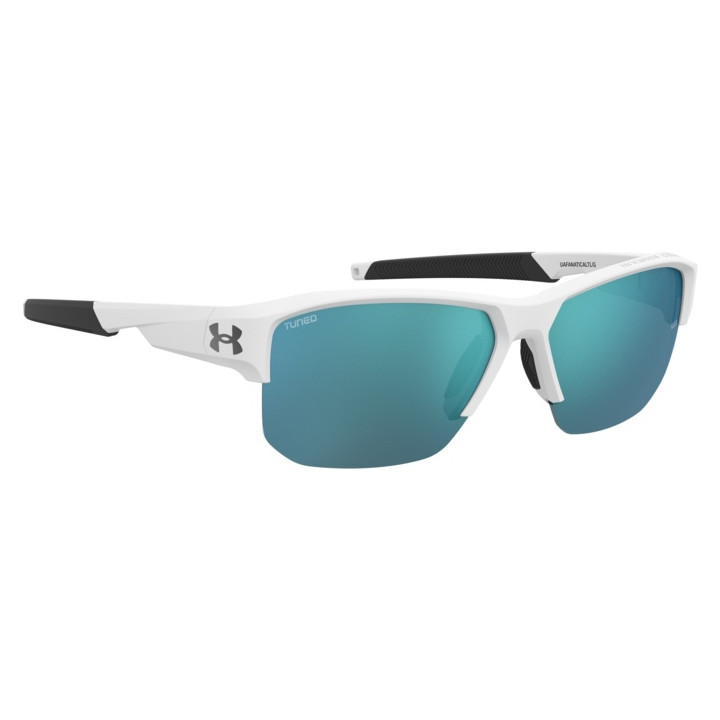 Lunettes de soleil Under Armour UAFANATICALTL/G White Black / verres Green Multilayer Oleophobic (CCP-V8)