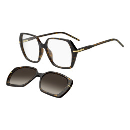 Lunettes de vue avec clip solaire BOSS 2020/G/C Havana / verres Brown Shaded Polarized (086-LA)